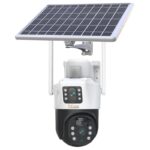 Solar 4G SIM Security Camera for Outdoor Use | Dual Lens 4+4MP CCTV with 360° Rotation | 2-Way Talk | Night Vision | Waterproof Surveillance Camera - Image 3