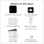 Cielo Smart Thermostat Eco | Supports conventional systems up to (2H/2C) and heat pumps (4H/2C) | Free C Cable Adapter | Alexa, Google, Siri Shortcuts, SmartThings, IFTTT | - Image 5