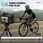 8K Digital Cameras for Photography 64MP - 16X Zoom Autofocus, WiFi, 180° Flip Screen with Wide-Angle & Macro Lens, Vlogging Camera for YouTube Travel with 64GB TF Card, 2 Batteries & Mic (Black) - Image 4