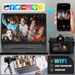 8K Digital Cameras for Photography 64MP - 16X Zoom Autofocus, WiFi, 180° Flip Screen with Wide-Angle & Macro Lens, Vlogging Camera for YouTube Travel with 64GB TF Card, 2 Batteries & Mic (Black) - Image 10