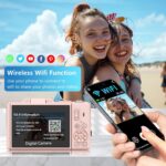 5K Digital Camera for Photography & Video – 75MP UHD Vlogging Camera with WiFi, Autofocus, 3" Flip Screen, 18X Zoom – Compact Travel Camera for YouTube with 64GB SD Card (Starter Kit, Pink) - Image 6