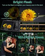 5K Digital Camera for Photography & Video – 75MP UHD Vlogging Camera with WiFi, Autofocus, 3" Flip Screen, 18X Zoom – Compact Travel Camera for YouTube with 64GB SD Card (Starter Kit, Pink) - Image 8