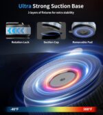 Vacuum Magnetic Car Phone Holder Stand, 360° Adjustable, Foldable for Magsafe & Android - Image 5