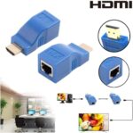 HDMI Over Ethernet Extender Kit, Passive 1080p to RJ45 Adapter Pair, Cat5e/Cat6 30m Range, TX & RX Signal Booster for HDTV, Laptop, Media Player - Image 5