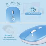 1Pair of Wireless Keyboard and Mouse, Ultra-Slim Bluetooth Keyboard and Mouse Combo for Apple iPad iPhone iPadOS/iOS 13 and Above Samsung Tablet Phone Smartphone Android - Multicolor - Image 4