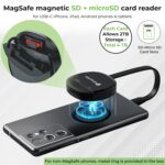 UltraProlink Mag-Vault | Mag-Safe USB-C 3.2 SD & microSD Card Reader| Dual Slot- 2TB Each | 100W PD Pass-Through | 160MB/s DDR200 Speeds | Plug & Play for USB-C iPhone, iPad, Mac, Android|UM1271 - Image 3