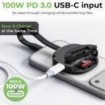 UltraProlink Mag-Vault | Mag-Safe USB-C 3.2 SD & microSD Card Reader| Dual Slot- 2TB Each | 100W PD Pass-Through | 160MB/s DDR200 Speeds | Plug & Play for USB-C iPhone, iPad, Mac, Android|UM1271 - Image 5
