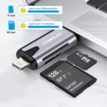 Kinsound Metal Body 4 in 1 with OTG, SD&TF Card Reader for iPhone with Type C,Lighting,Portable Memory Card Reader.Compatible with TF,SD,SDHC,SDXC,MMC,RS-MMC,Micro SDXC for iPhone & Android Phone - Image 3
