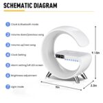 4-in-1 Intelligent LED Table Lamp | Wireless Charger, Night Light, Bluetooth Speaker, & Alarm Clock, App-Controlled, for Bedroom & Home Office Decor (Black) - Image 7
