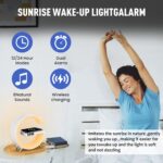 4-in-1 Intelligent LED Table Lamp | Wireless Charger, Night Light, Bluetooth Speaker, & Alarm Clock, App-Controlled, for Bedroom & Home Office Decor (Black) - Image 8