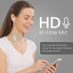 Portronics Conch Theta L 8 Pin Wired Earphone with in Line HD Mic, Powerful Audio, 14.2mm Driver, Unique Earbuds Design, TPE Anti Tangle Wire, in line Controls, Wide Compatibility(White) - Image 3