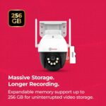 Trueview WiFi 3MP Mini Pan-Tilt-Zoom CCTV Camera | STQC Certified | Indoor & Outdoor Security Camera | Color Night Vision | Cloud & SD Card Storage up to 256GB | Two-Way Talk - Image 5