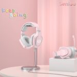 Pink Gaming Headset with Mic for PC Computer Mac Laptop, Over-Ear Wired Gaming Headphones with Microphone, Volume Control, Compatible with PS4 Xbox PS5 Controller Phone - Image 3