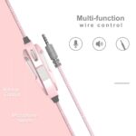 Pink Gaming Headset with Mic for PC Computer Mac Laptop, Over-Ear Wired Gaming Headphones with Microphone, Volume Control, Compatible with PS4 Xbox PS5 Controller Phone - Image 5