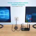 LAN Splitter 1 to 3, 1000Mbps Gigabit Ethernet Splitter [Network 2 Devices Simultaneous], RJ45 LAN Network Splitter with USB-C Power Cable for Computer, Hub, Switch, Router, ADSL, Digital TV, etc - Image 6