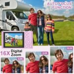 Digital Camera for Photography, 4K 72MP Vlogging Camera, Autofocus Point and Shoot Digital Camera for Teens Adult Beginner 16X Zoom, 32GB Card, 2 Batteries Pink - Image 5