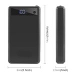 Efillooc 6x18650 DIY Power Bank Case Without Battery, Charge USB Type C and Store Box (6x18650 Black) - Image 4