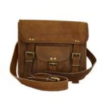 Leather Bag/Bag/Office Bag/Laptop Bag for Girls/Boys/Men/Women/Portable Bag Brown - Image 3