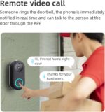 KRLZ 1080P Wireless Wi-Fi Doorbell Camera for Home Safety, Night Vision, 2-Way Audio, Cloud Storage, AI Human and Motion Detection, Live View, Battery Powered, Indoor Outdoor Surveillance - Image 3
