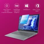 Lenovo IdeaPad Slim 3 12th Gen Intel Core i5-12450H 15.6 Inch (39.6cm) FHD Thin & Light Laptop (16GB/512GB SSD/Windows 11/Office Home 2024/3months Game Pass/Arctic Grey/1.62Kg), 83ER00MCIN - Image 4