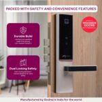 Godrej Smart Lock | The Only 7 in 1 NFC Digital Lock with Scheduled Biometric Access | VDP Compatible | Wooden Door in Home & Offices | Vegas Gold | 3 Yrs Warranty | Made in India | Free Installation - Image 3