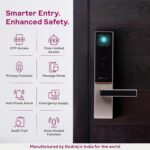 Godrej Smart Lock | The Only 7 in 1 NFC Digital Lock with Scheduled Biometric Access | VDP Compatible | Wooden Door in Home & Offices | Vegas Gold | 3 Yrs Warranty | Made in India | Free Installation - Image 5