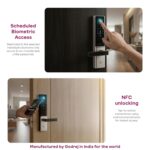 Godrej Smart Lock | The Only 7 in 1 NFC Digital Lock with Scheduled Biometric Access | VDP Compatible | Wooden Door in Home & Offices | Vegas Gold | 3 Yrs Warranty | Made in India | Free Installation - Image 6