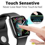 Casecandy® - [Pack of 4 Screen Protector Guard For Apple Watch SE3/ SE2/ SE Series 4/5/6 44mm | Apple Watch Series 6, SE Screen Guard (44mm) - HD/Anti Scratch/Bubble Free - Image 3