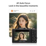 5K Digital Camera for Photography, WiFi Instant Sharing Vlogging Cameras for 3" 180° Flip Screen with 18X Zoom 75MP Compact Travel Camara with AF Auto Focus (64GB) - Image 9