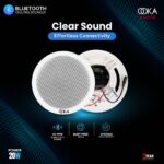 Twins 707 Bluetooth Ceiling Speaker | 6" Full Range Flush Mount 40W RMS 100V | Wireless Bluetooth 5.0 Ceiling Speaker System for Home, Office, Cafe, Hotel, Set of 4 – White - Image 4