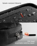 Inateck Electronics Organizer Travel Case, Water-resistant Cable Organizer Pouch, Portable Tech Pouch, Multi-purpose Accessories Carry Case for Cord, Charger, Cables, Phone, USB Drive - Image 5