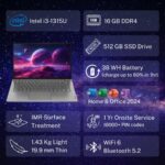 Lenovo V14 Intel Core i3 13th Gen 14" FHD (1920x1080) Antiglare 250 Nits Thin and Light Laptop (16GB RAM/512GB SSD/Windows 11 Home/Office Home 2024/Iron Grey/1.43 kg), 83A0A0PCIN - Image 3