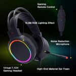 𝓓rumstone (𝟑 𝐘𝐄𝐀𝐑 𝐖𝐀𝐑𝐑𝐀𝐍𝐓𝐘) Gaming Headset with RGB Lighting, Over-Ear Design, Adjustable Mic LED Light Effects, Stereo Surround Sound, Soft Earpads & Adjustable Headband for PC Gaming - Image 6