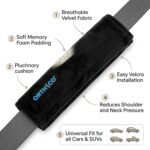 Car Seat Belt Shoulder Pads (Pack of 2) Car Safety Belt Soft Pad Cover for Comfortable Driving, Universal Fit for All Cars and Back Pack (Black, 12 Inch Length) - Image 4