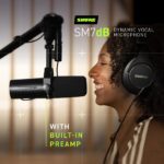 Shure SM7dB Dynamic Vocal Microphone w/Built-in Preamp for Streaming, Podcast, & Recording, Wide-Range Frequency, Warm & Smooth Sound, Rugged Construction, Detachable Windscreen - Black - Image 7