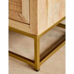 Chuck Rattan Bedside Table for Home, Bedroom & Office |Cane Nightstand with 2 Drawer |Mango Wood,Ideal for Home Decor - Image 4