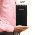 NEORAH—PETITE Daily To Do List Pad| 128 Pages | 20.0 x 10.0 cm| Daily + Hourly Split + Notes page|Durable Metal Spiral Desk Notepad + tear off sheets| Academics Planner, Office Work Planner (BLACK) - Image 8