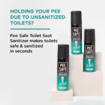 Pee Safe Toilet Seat Sanitizer Spray (50ml - Pack Of 2) - Mint | Reduces The Risk Of UTI & Other Infections | Protects From 99.9% Germs & Travel Friendly | Anti Odour, Deodorizer - Image 3