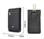 Multi Function Zipper Lock Leather Mobile Case with Card,Powerbank & Mony Slot for iPhone 15 Pro/iPhone 14 Pro/iPhone 13 Pro/iPhone 12 Pro (Black) - Image 4