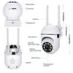 TP PLUS 3MP Full HD Smart Wi-Fi CCTV Home Security Camera 360° with Pan Tilt Bulb Camera View & Talk 128GB SD Card Support (Not Included) Perfect for Office Monitoring (Mini Dome) - Image 3