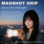 Yantralay MagShot Grip with Built-in Fill & Flash Light | FunShot Magnetic DSLR-Style Phone Camera Grip with Detachable Wireless Shutter & 1/4” Tripod Mount for i-Phone 17/16/15/14/13 & Android - Image 3