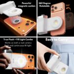 Yantralay MagShot Grip with Built-in Fill & Flash Light | FunShot Magnetic DSLR-Style Phone Camera Grip with Detachable Wireless Shutter & 1/4” Tripod Mount for i-Phone 17/16/15/14/13 & Android - Image 5