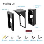 OLAIKE Waterproof Adjustable Angle Mount for Video Doorbell Wired, Doorbell Angle Mount (30 to 60 Degree),Expand the View Area, Mounting Plate Wedge Corner Kit/Rain Shield/Waterproof cap,Black - Image 5