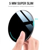 TOZO W1 Wireless Charger 15W Fast Charging Pad Thin Aviation Aluminum Computer Numerical Control Technology Black(NO AC Adapter) - Image 4
