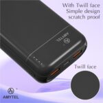 Q7/20K/Blk 20,000mAh Power Bank with Dual USB Ports, Fast Charging Portable Charger for Smartphones, Tablets, Earbuds – Black - Image 6