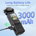 Vikye Vlogging Camera with 180° Rotatable Lens, 4K WiFi 6 Portable Camera with Audio Video Recording, Axis Gyro Stabilization with App Control - Image 8