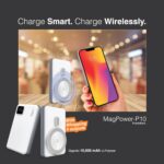 FINGERS MagPower-P10 Wireless Power Bank (10,000 mAh, 22.5 W Wired + 15 W Wireless MagSafe Fast Charging for iPhone 12 & Above, Android & Qi-Enabled Devices, 4 Outputs-2 Inputs, Digital Display) - Image 3