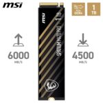 MSI SSD SPATIUM M470 Pro PCIe 4.0 NVMe M.2 1TB - PCIe 4.0 NVMe M.2 Internal Solid State Drive, 6000MB/s Read & 4500MB/s Write, 3D NAND, Built-in Data Security, Center - 5 Year Warranty (320 TBW) - Image 3