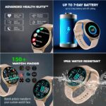 PunnkFunnk EVO Vista Smartwatch, 1.3” HD Display Bluetooth Calling, Fitness & Sleep Tracker, 100+ Sports Modes, IP67 Waterproof Compatible with Android & iOS(Pink) - Image 6