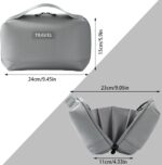 SHIVEXIM Electronic Organizer Accessory Cable Organiser Bag Water-Resistant Travel Essentials Tech Pouch for Charger, Cables, Hard Drive, Power Bank, Memory Card (Grey) - Image 4